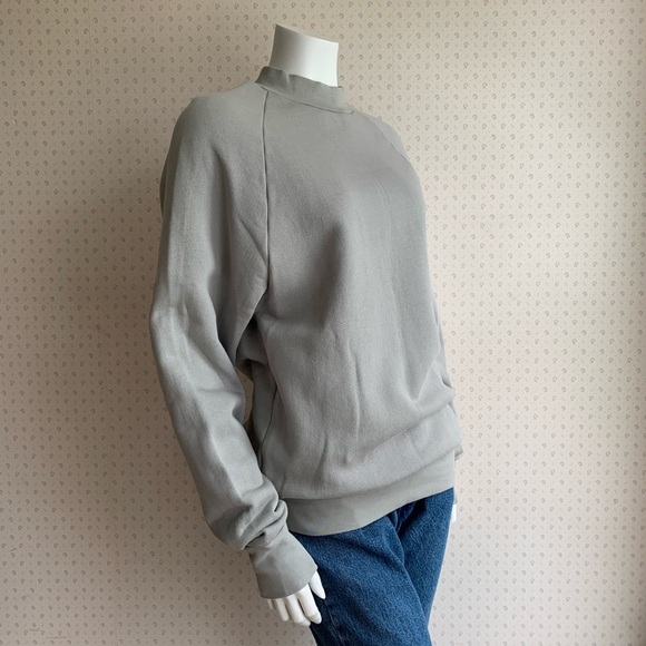 Les Tien Heavyweight Mock Neck Raglan sz Small PW15 - Picture 2 of 9